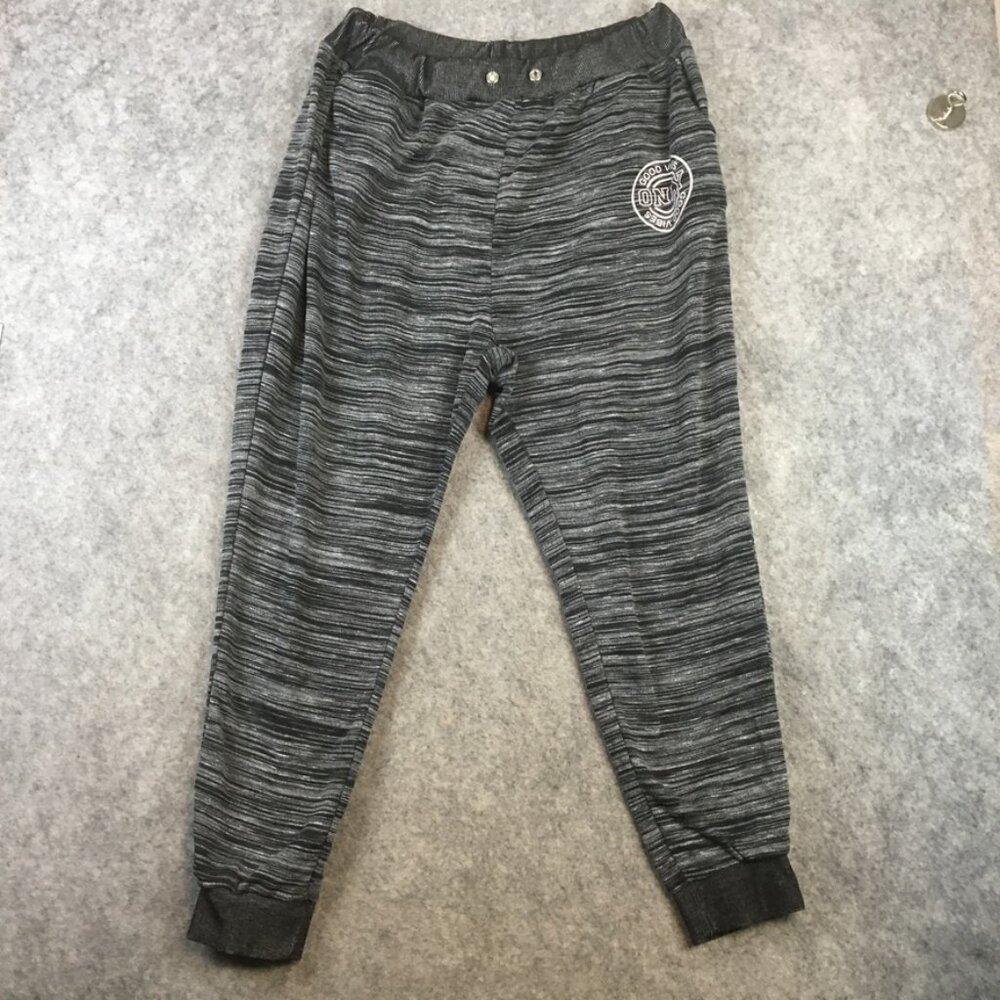 Rue+ Sweatpants Womens 2X Jogger Pants Space Dye Gray Good Vibes Only Pull On